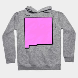 Pink New Mexico Outline Hoodie